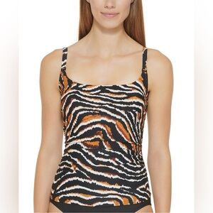 DKNY Square Neck Tankini Top